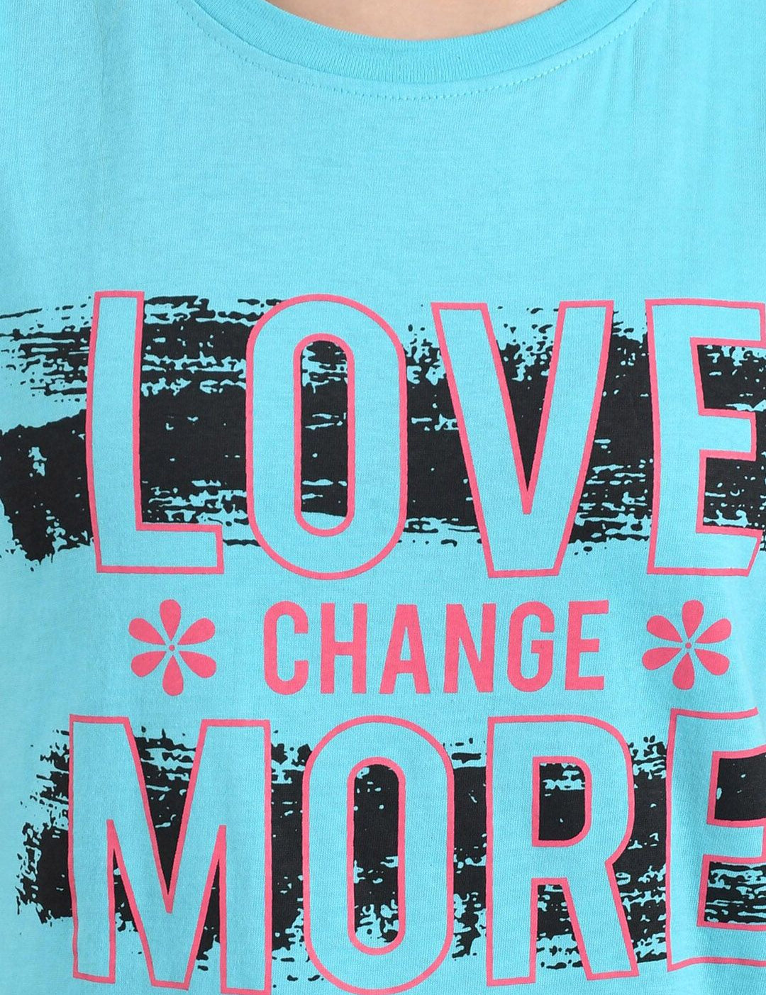 Kotty Typography Printed Round Neck T-shirt