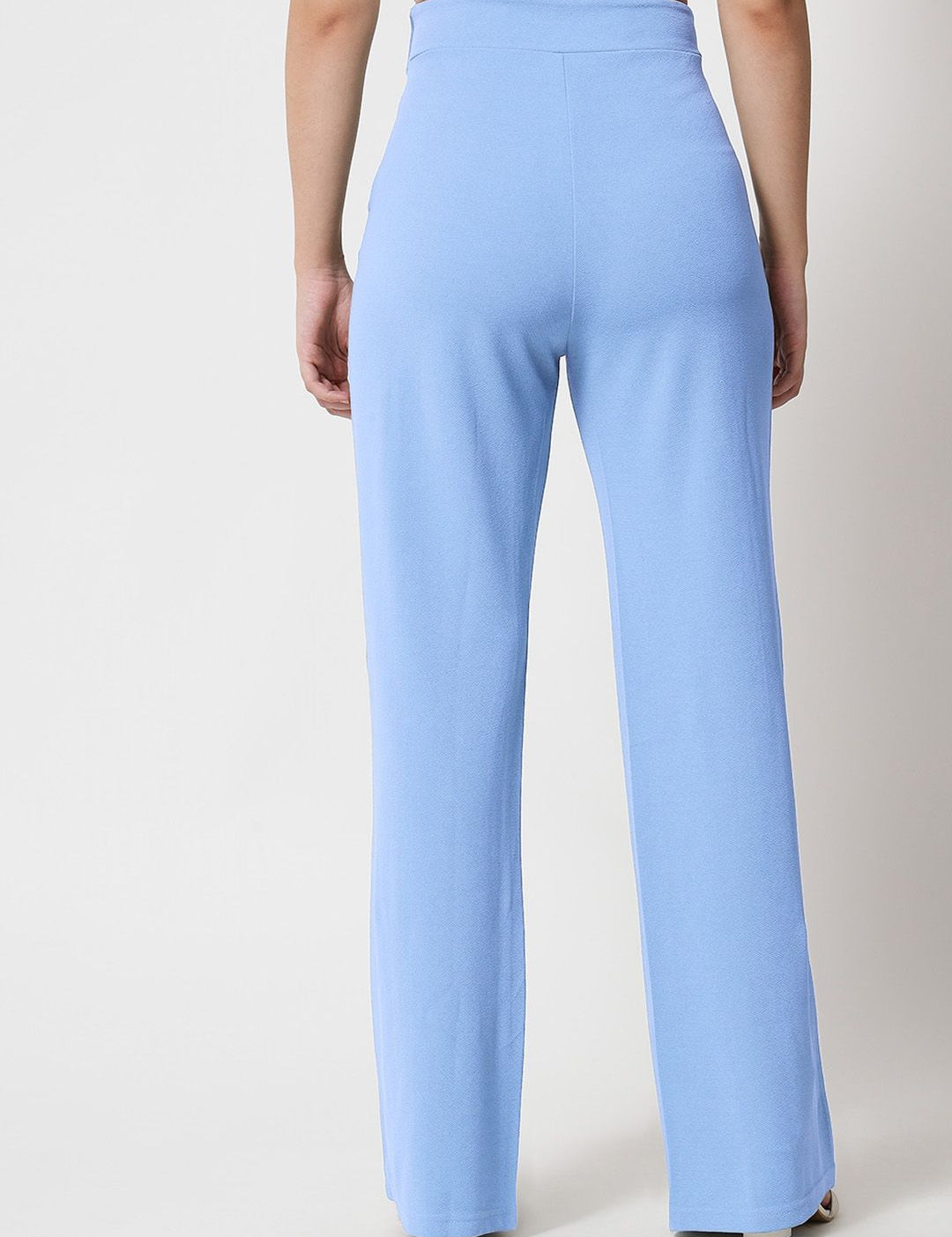 Kotty Women Pack of 2 Relaxed Straight Leg Straight Fit High-Rise Easy Wash Trousers