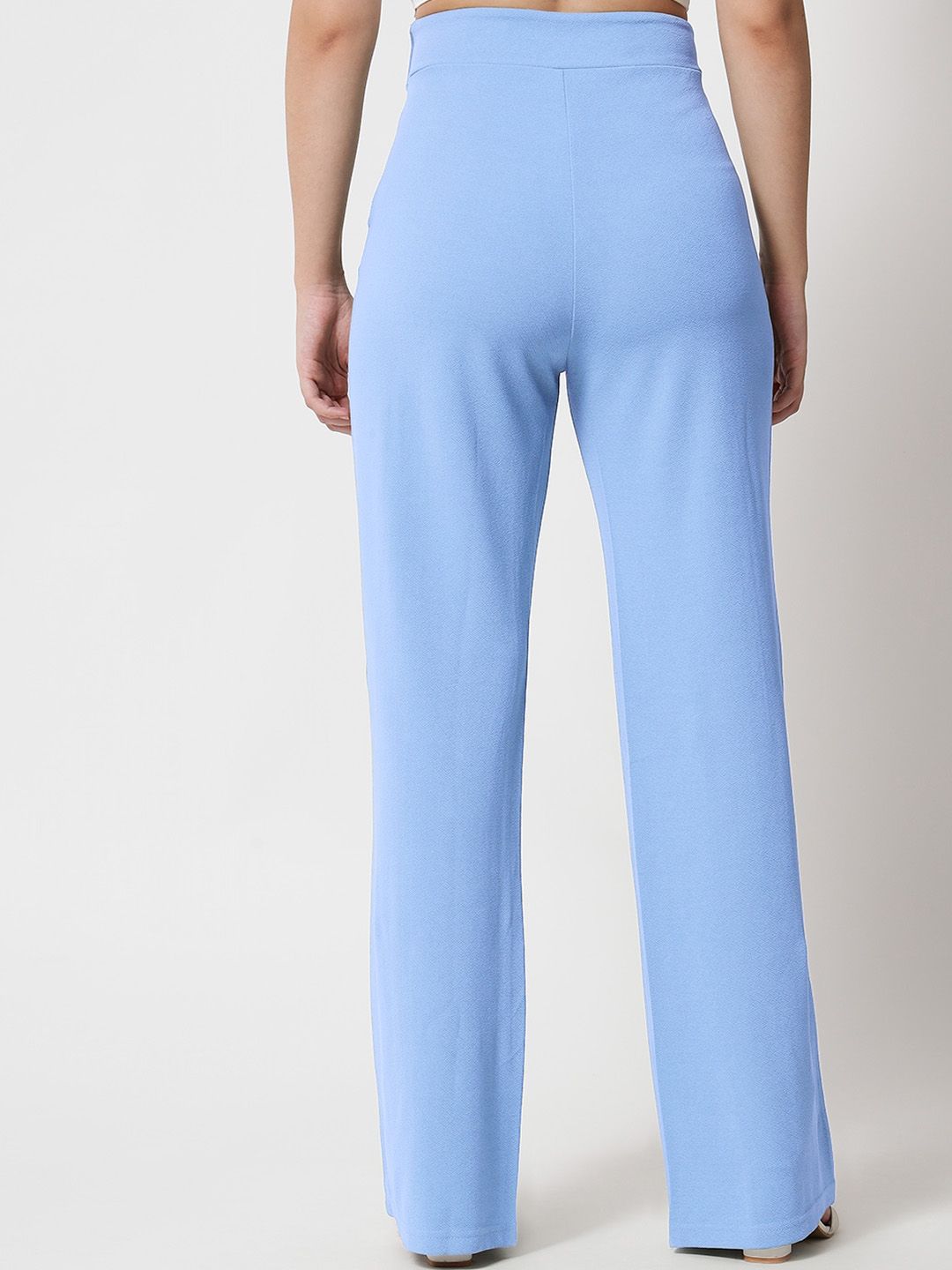 Kotty Women Pack of 2 Relaxed Straight Leg Straight Fit High-Rise Easy Wash Trousers