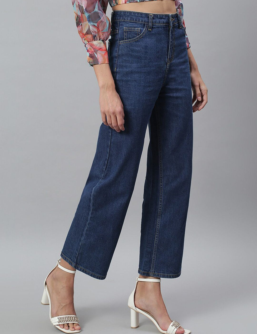 Kotty Women Blue Flared High-Rise Stretchable Jeans