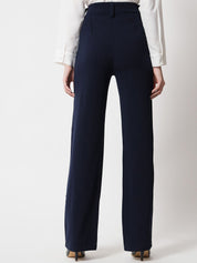 Kotty Women Pack Of 2 Relaxed Straight Leg Fit High-Rise Easy Wash Trousers