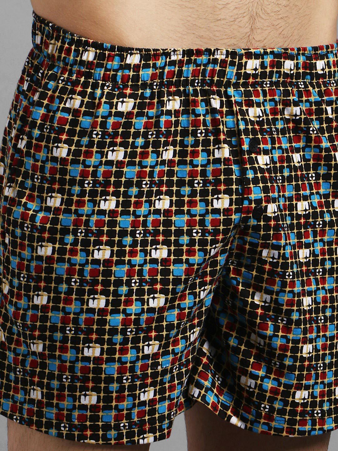 Kotty Men Black & Blue Printed Boxers KTTMENSBOXER52S