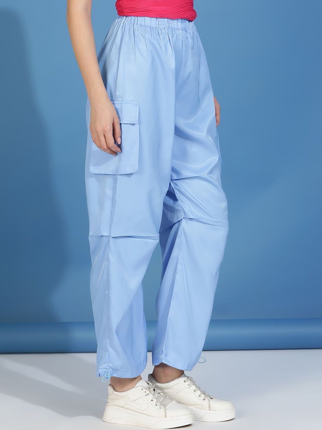 Kotty Women Regular Fit High Waist Cargos