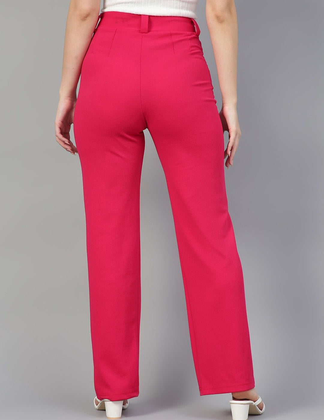 KOTTY BIZwear Women Pack Of 2 Straight Fit High-Rise Easy Wash Parallel Trousers