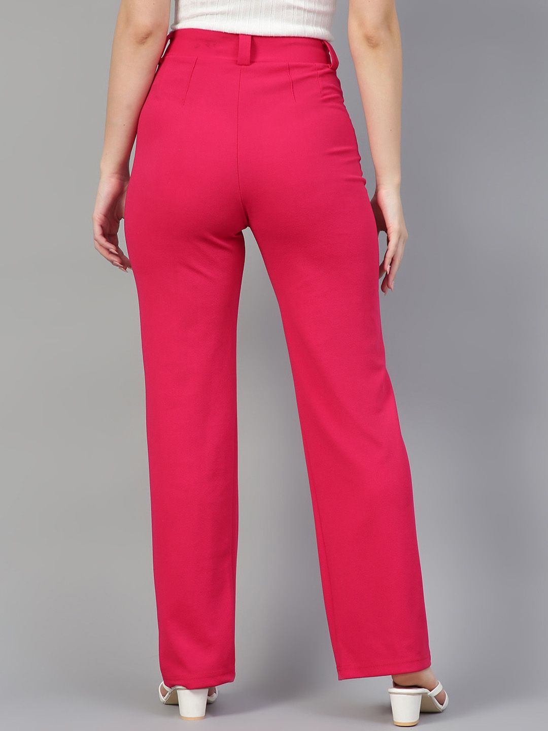 KOTTY BIZwear Women Pack Of 2 Straight Fit High-Rise Easy Wash Parallel Trousers