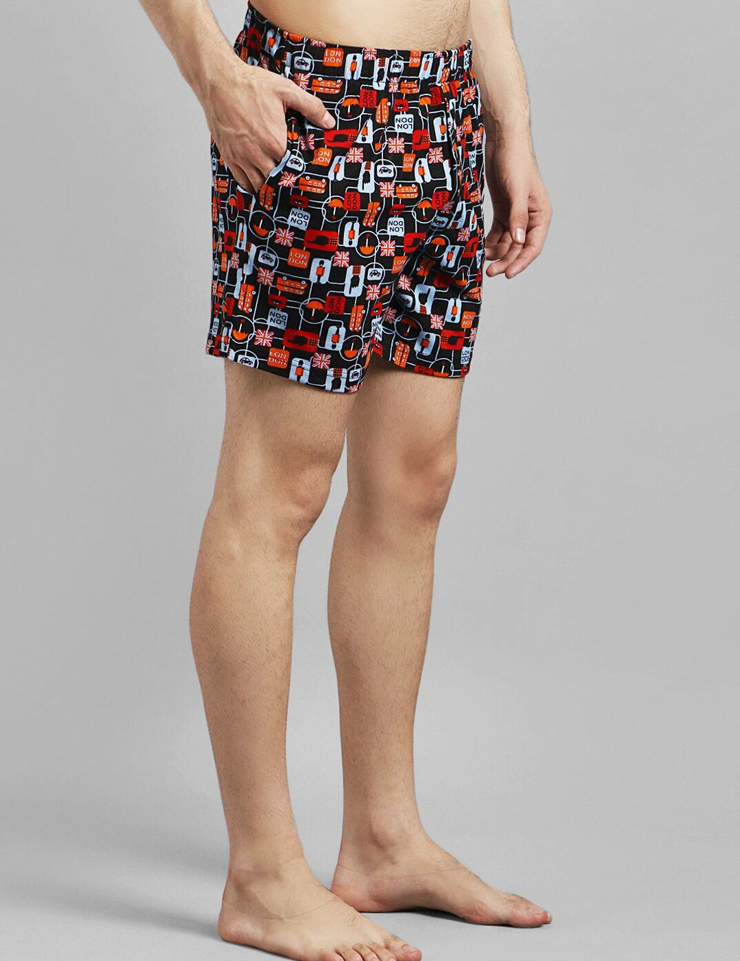 Kotty Men Black & Red Printed Boxers KTTMENSBOXER50S