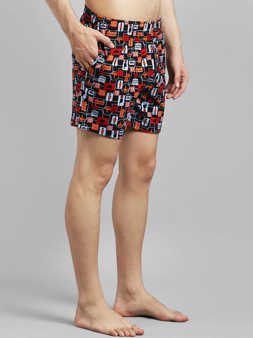 Kotty Men Black & Red Printed Boxers KTTMENSBOXER50S