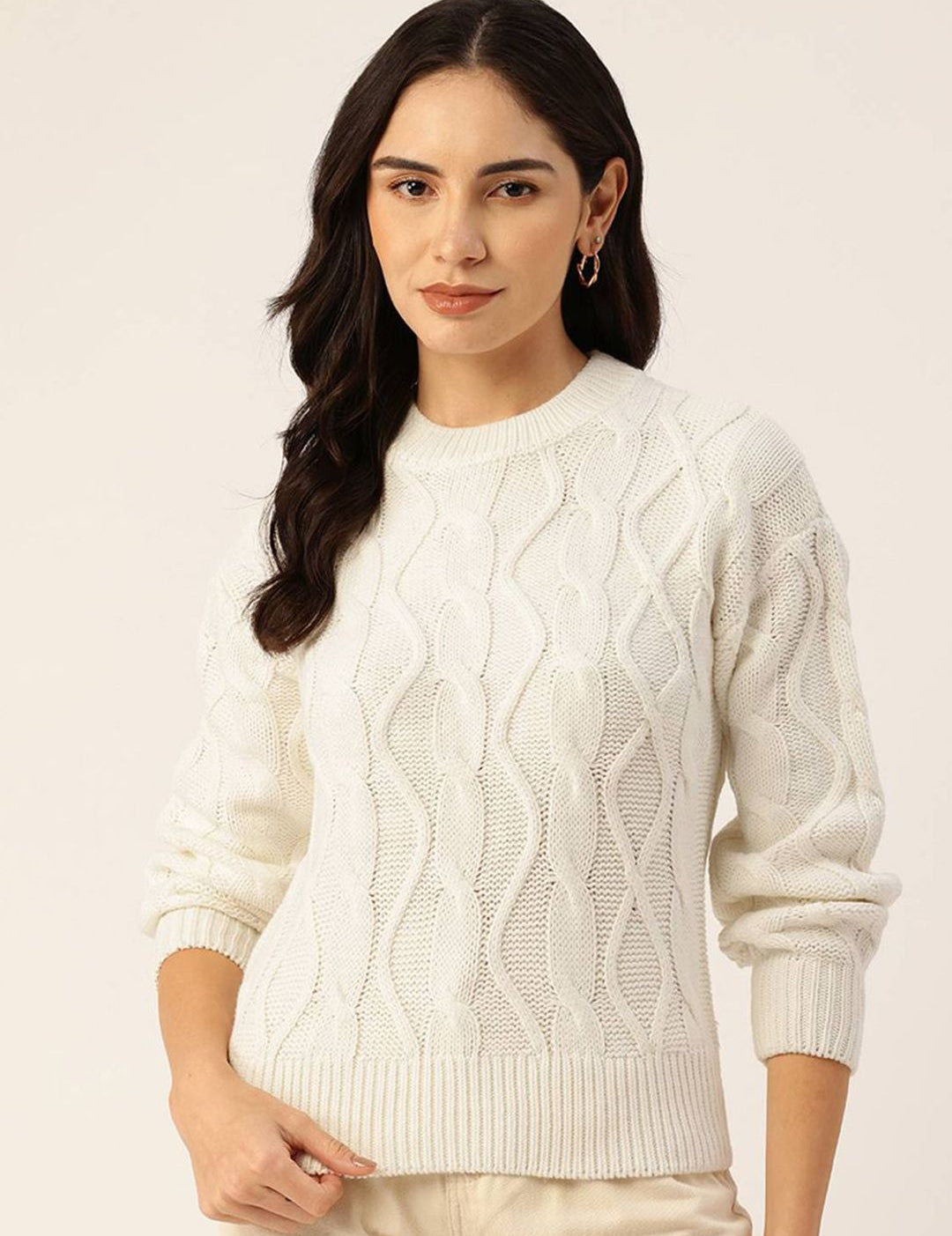 Kotty Women Cable Knit Pullover Sweater