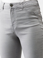 Kotty Women Grey Skinny Fit High-Rise Clean Look Jeans