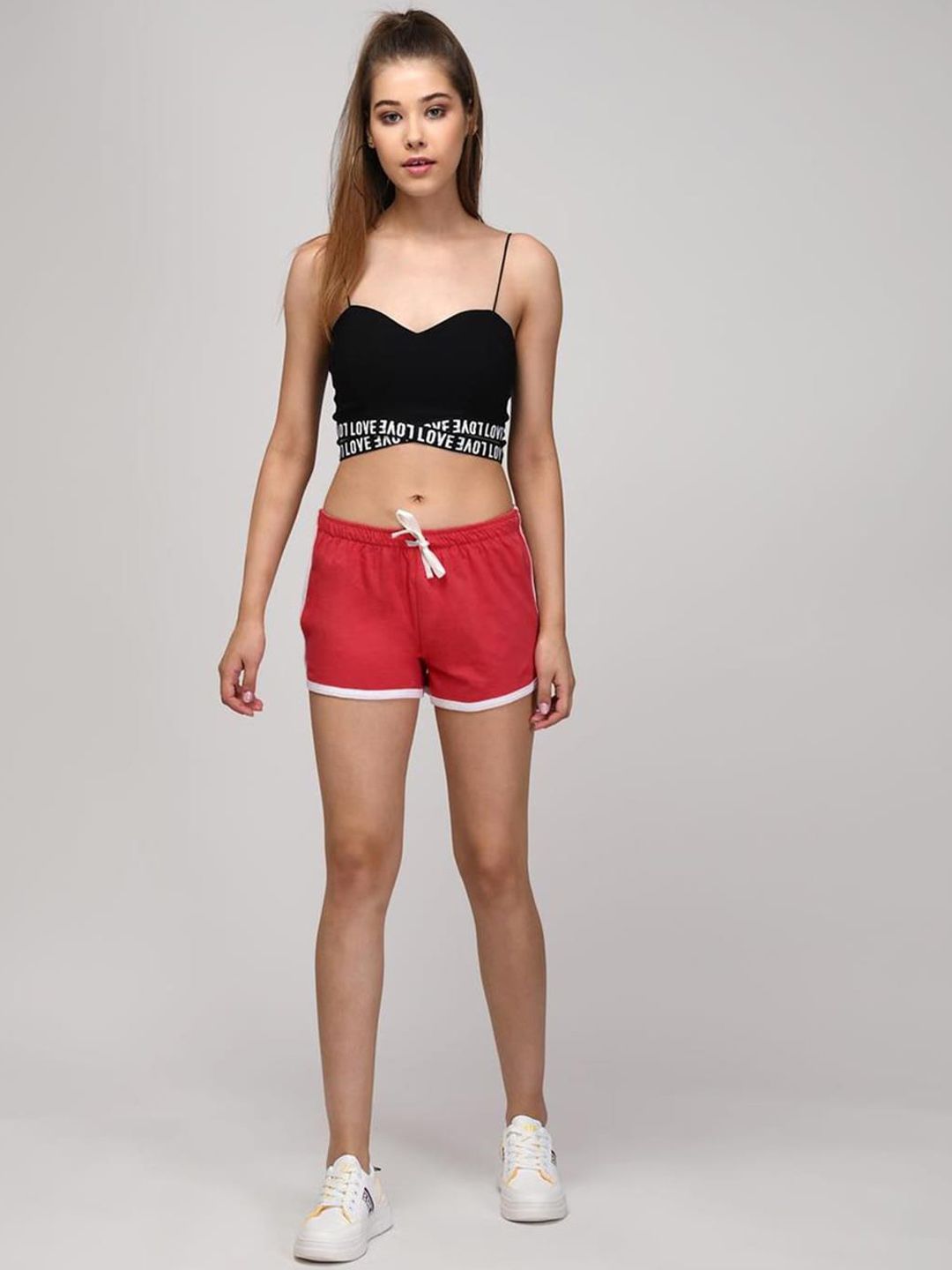 Kotty Women Pack Of 2 Slim Fit Low-Rise Hot Pants Shorts