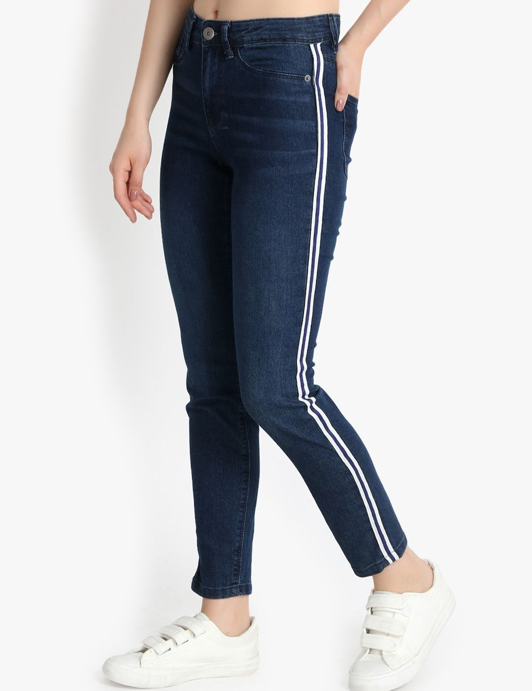 Kotty Women Blue Skinny Fit High-Rise Clean Look Jeans