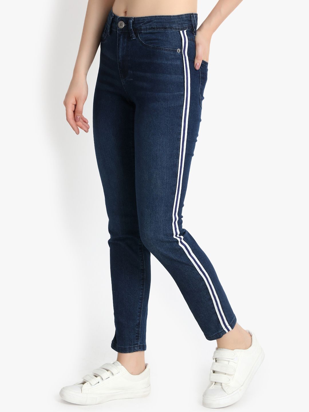 Kotty Women Blue Skinny Fit High-Rise Clean Look Jeans