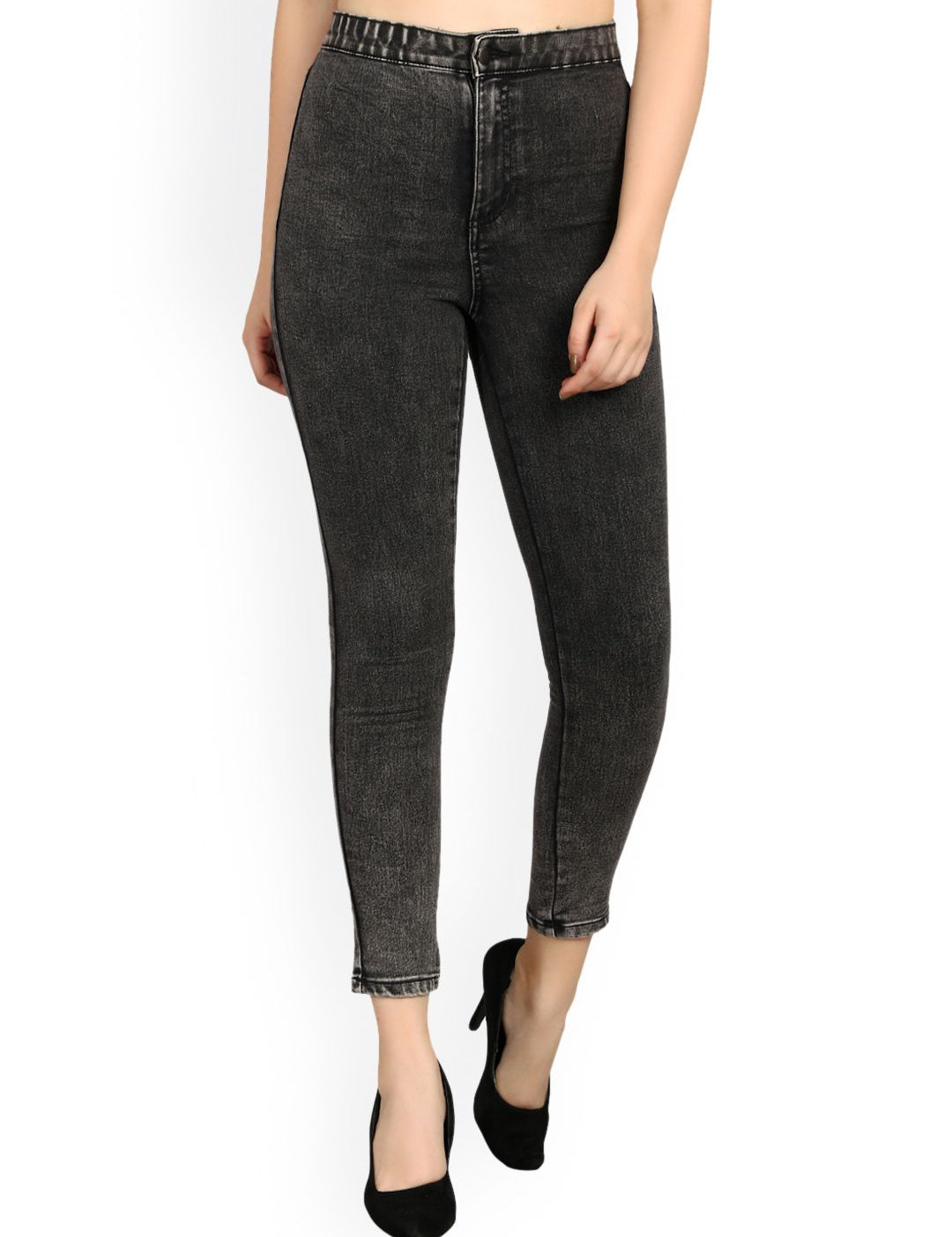 Kotty Women Black Skinny Fit High-Rise Clean Look Jeans