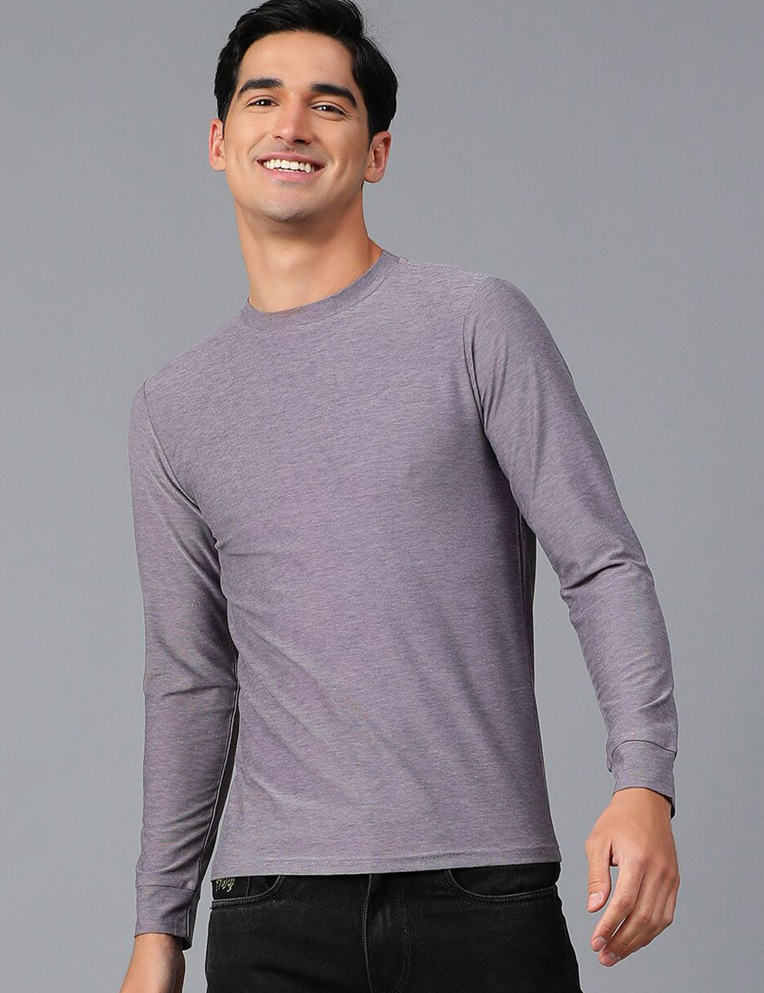 Kotty Round Neck Long Sleeves Regular Fit Casual T-shirt
