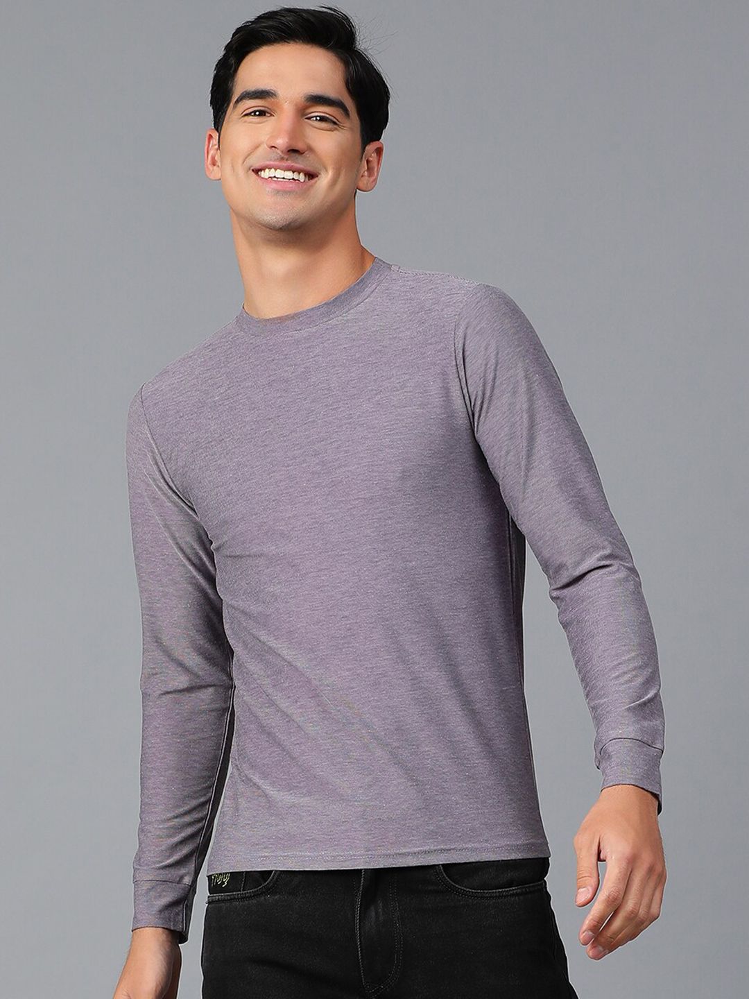 Kotty Round Neck Long Sleeves Regular Fit Casual T-shirt