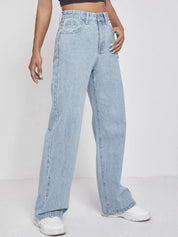 Kotty Women Jean Straight Fit High-Rise Clean Look Stretchable Jeans