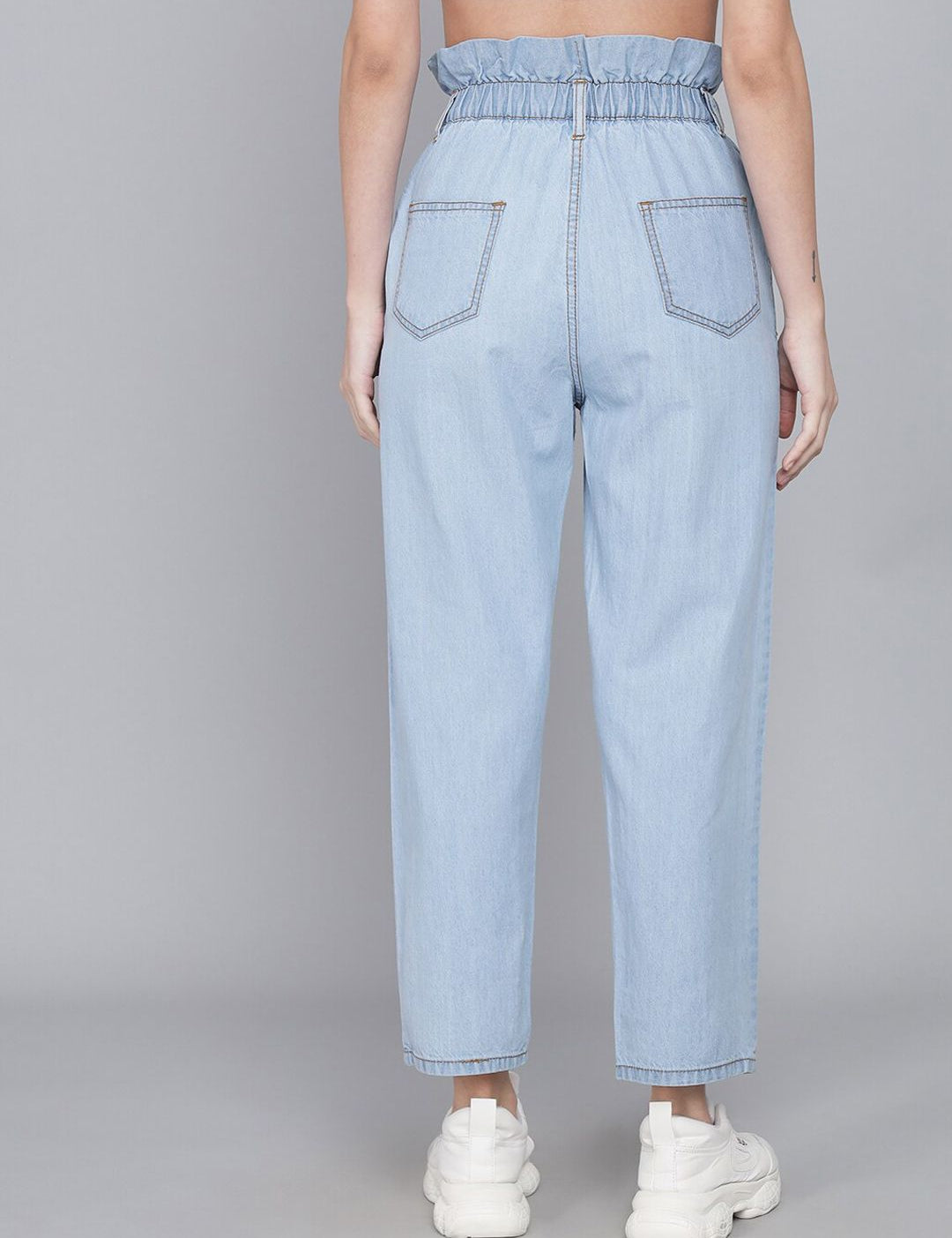 Kotty Women Blue Boyfriend Fit High-Rise Jeans