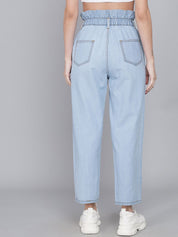 Kotty Women Blue Boyfriend Fit High-Rise Jeans