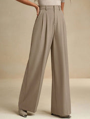 Kotty Women Relaxed Fit High-Rise Korean Pants Trousers