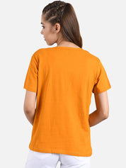 Kotty Women Pack Of 2 Yellow & Pink Printed Round Neck T-shirt