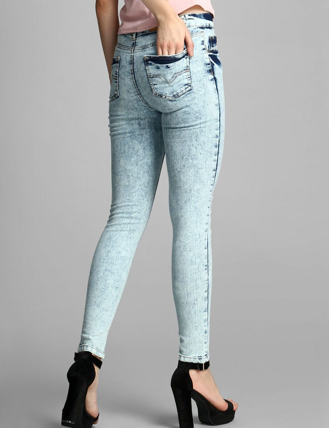 Kotty Women Blue Skinny Fit High-Rise Clean Look Jeans