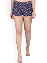 Kotty Women Purple & Pink Printed Lounge Shorts KTTSLEEPSHORTS204