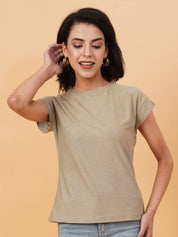 Kotty Women Solid Round Neck T-shirt