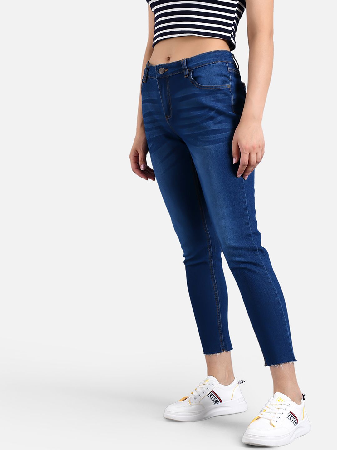 Kotty Women Blue Skinny Fit High-Rise Clean Look Jeans