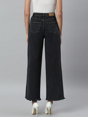 Kotty Women Black Regular Fit Mid-Rise Clean Look Jeans