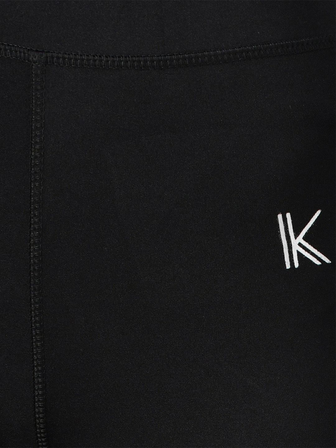 Kotty Women Black Printed Training Or Gym Tights