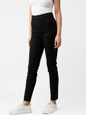 Kotty Women Black Skinny Fit High-Rise Clean Look Jeans