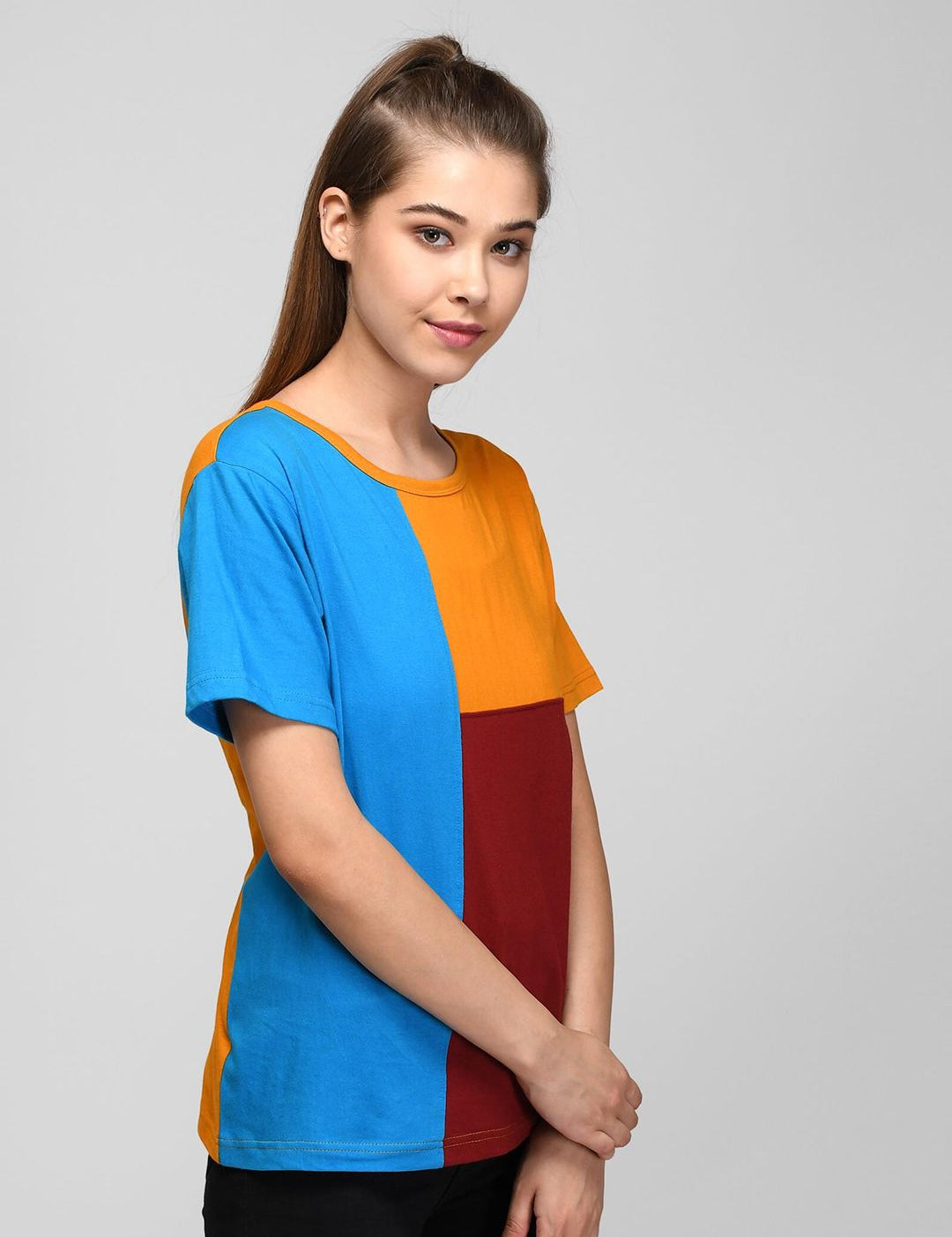 Kotty Colourblocked Cotton T-shirt