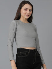 Kotty Round Neck Cotton Slim Fit T-shirt