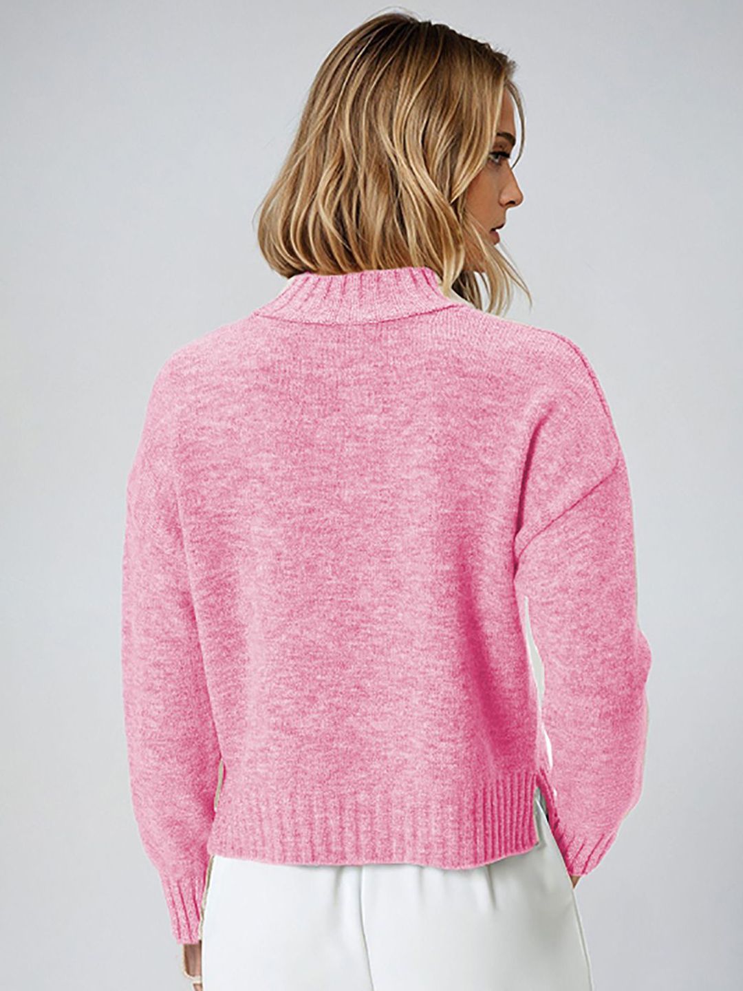 Kotty Women Cotton Round Neck Long Sleeves Pullover Sweaters