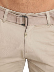 Kotty Men Beige Solid Regular Fit Regular Shorts