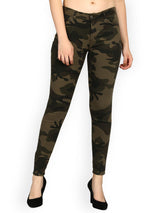 Kotty Women Green Skinny Fit High-Rise Clean Look Jeans