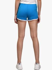 Kotty Women Blue & Pink Colourblocked Regular Fit Shorts