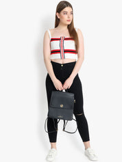 Kotty Women Black Skinny Fit High-Rise Slash Knee Jeans