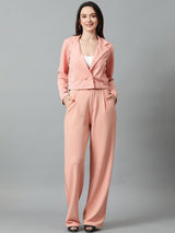KOTTY BIZwear Basics Notched Lapel Collar Coat With Trousers
