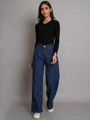 Kotty Women Jean Bootcut Straight Fit High-Rise Stretchable Jeans