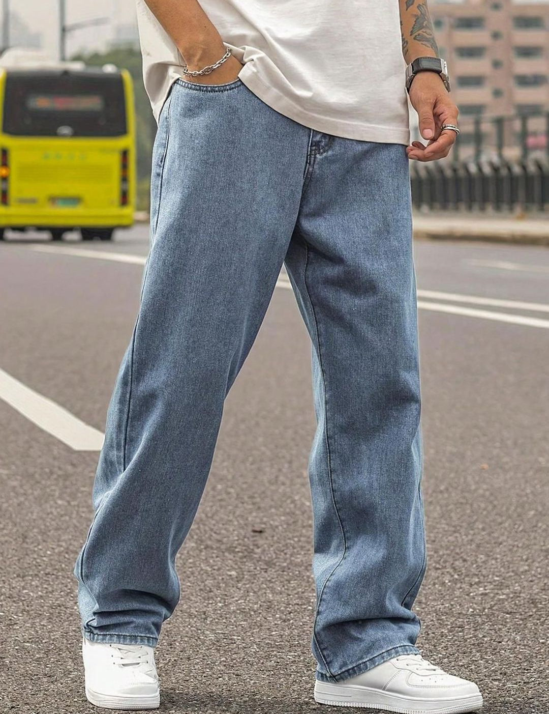 Kotty Men Cotton Straight Fit Stretchable Jeans