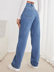 Kotty Women Jean Straight Fit Light Fade High-Rise Stretchable Jeans