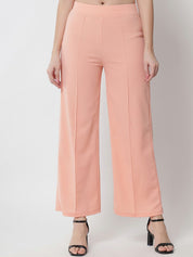 Kotty Women Pink Relaxed Straight Fit Parallel Trousers