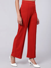 Kotty Women Pack Of 2 Straight Fit High-Rise Easy Wash Trousers