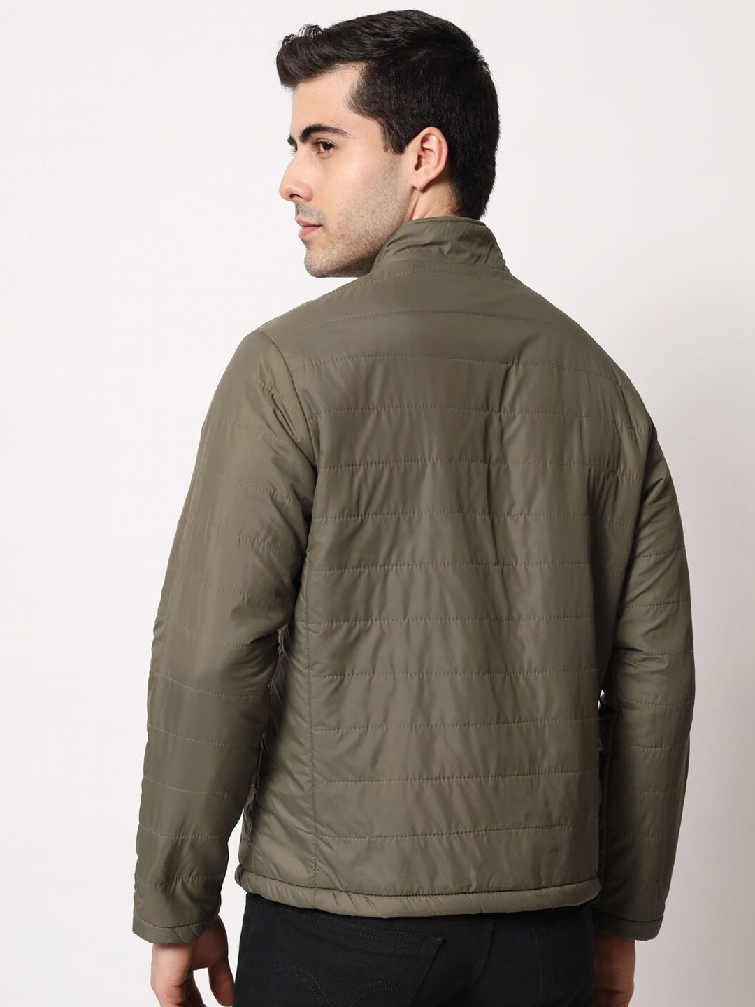 Kotty Men Olive Green Outdoor Padded Jacket