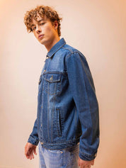 Kotty Spread Collar Long Sleeves Denim Jacket