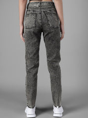 Kotty Women Charcoal Grey Slim Fit High-Rise Clean Look Jeans