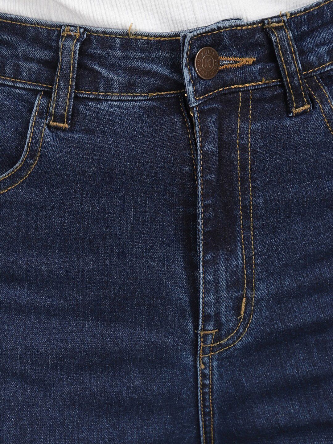 Kotty Women Straight Fit High-Rise Stretchable Jeans