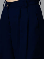 Kotty Women Straight Fit High-Rise Easy Wash Cargos Trousers