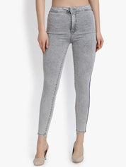 Kotty Women Grey Skinny Fit High-Rise Clean Look Jeans